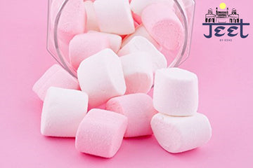 JEET BY KSHS Marshmallows Pure Veg - 80 Pieces, Strawberry & Vanilla Flavour, Mini Shape Candy