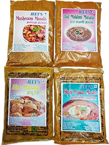 Ready to use spices, Shakha Hari Vyanjan (MASHROOM MASALA, DAL MAKHNI,ALOO MASALA CURRY, SHAHI PANEER)Pack of 4