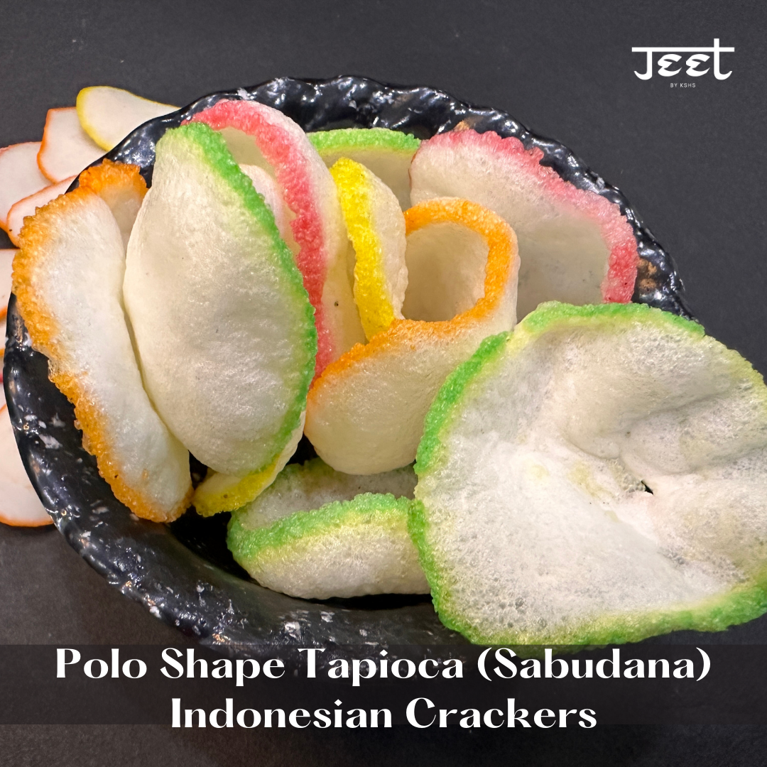 Polo Shape Assorted Tapioca (Sabudana) Indonesian Crackers