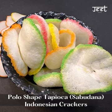 Polo Shape Assorted Tapioca (Sabudana) Indonesian Crackers