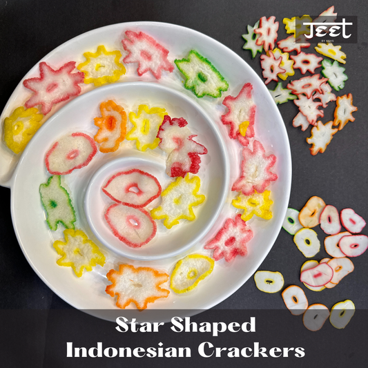 Star Shaped Assorted Tapioca (Sabudana) Indonesian Crackers